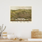 North Adams, MA Panoramic Map - 1881 Poster (Keuken)