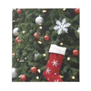North America. kerstversieringen op boom. 5 Notitieblok