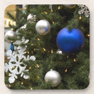 North America. kerstversieringen op boom. Bier Onderzetter