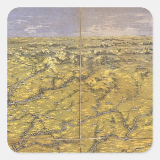 North and South Carolina 2 Vierkante Sticker (Voorkant)