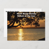 North Beach, Florida Sunset Holiday Briefkaart (Voorkant / Achterkant)