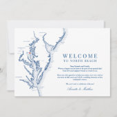 North Beach MD Bruiloft Welkom en Routebeschrijvin Bedankkaart (Voorkant)