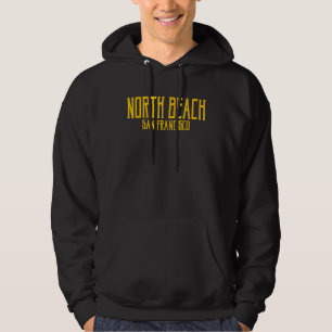 North Beach San Francisco  Tekst Amber Print Hoodie