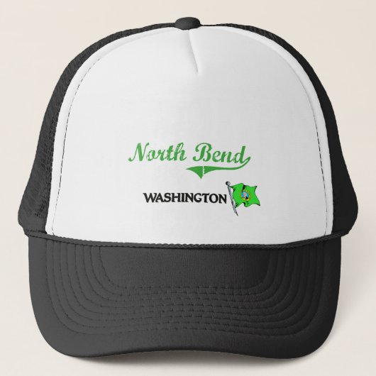 North Bend Washington City Classic Trucker Pet (Voorkant)