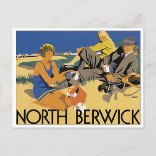 North Berwick Vintage Travel Poster Briefkaart