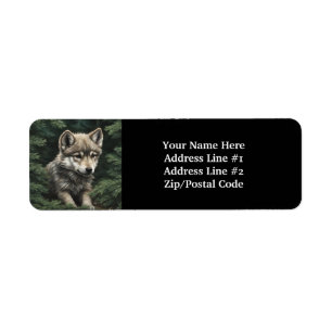 North Bossen Wolf Cub Retouradreslabel Etiket
