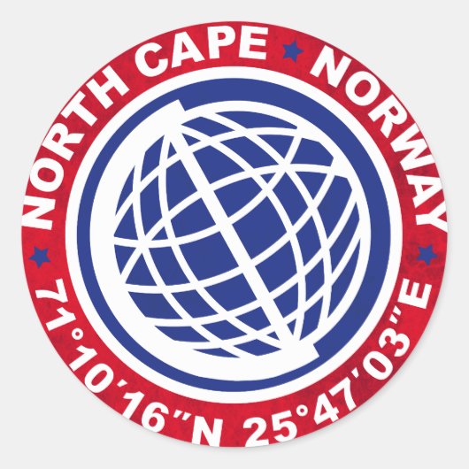 NORTH CAPE SPECIAL NORWAY RONDE STICKER (Voorkant)