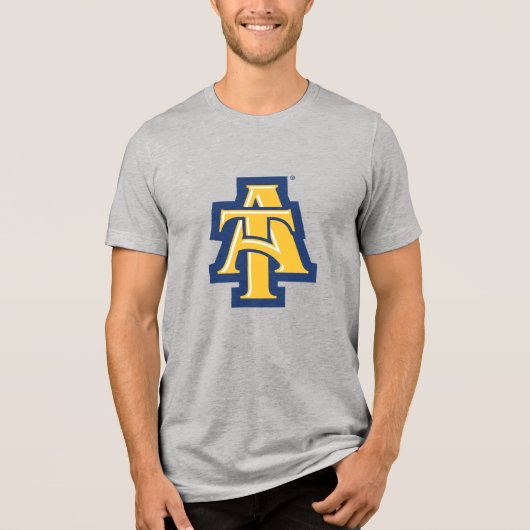 North Carolina A&T State University | A LOGO Tri-Blend Shirt (Voorkant)