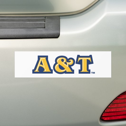 North Carolina A&T State University | A&T Wordmark Bumpersticker (Op auto)