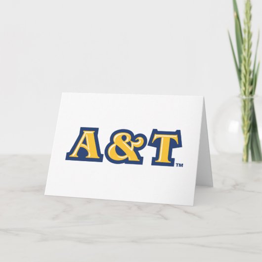 North Carolina A&T State University | A&T Wordmark Kaart (Voorkant)
