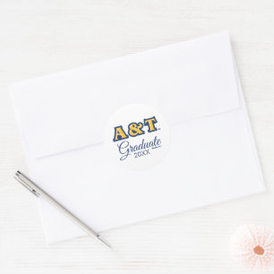 North Carolina A&T State University A&T Wordmark Ronde Sticker