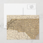 North Carolina Atlas Map Briefkaart (Voorkant / Achterkant)