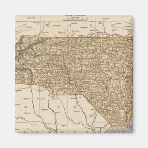 North Carolina Atlas Map Magneet