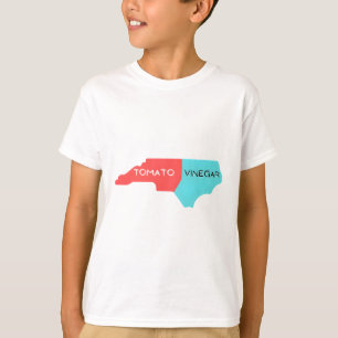 North Carolina BBQ barbecue kaart T-shirt