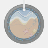 North Carolina Beaches Glas Ornament (Voorkant)