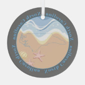 North Carolina Beaches Glas Ornament (Achterkant)