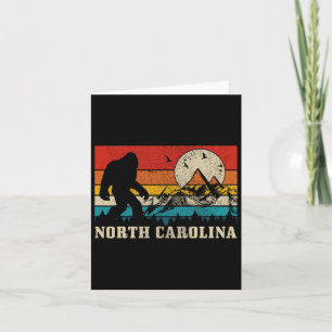 North Carolina Bigfoot Vintage Bergen Wandelen Ca Kaart