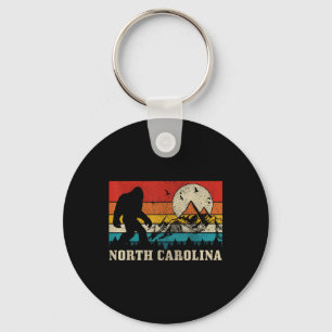 North Carolina Bigfoot Vintage Bergen Wandelen Ca Sleutelhanger
