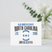 North Carolina Briefkaart (Staand voorkant)