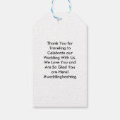 North Carolina bruiloft welkomsttas cadeau Labels Cadeaulabel (Achterkant)