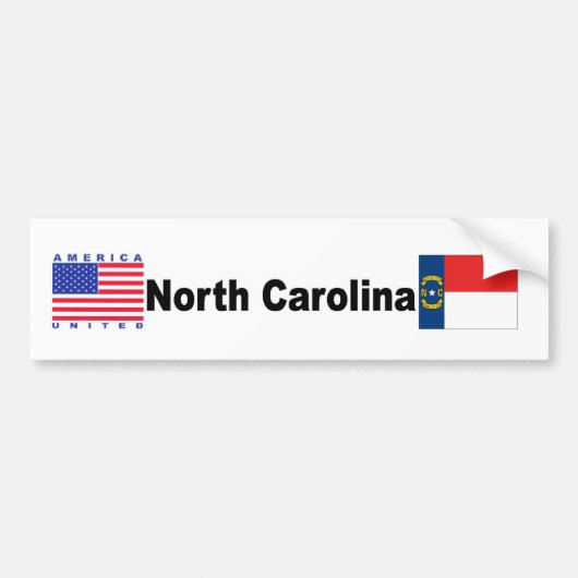 North Carolina Bumpersticker (Voorkant)