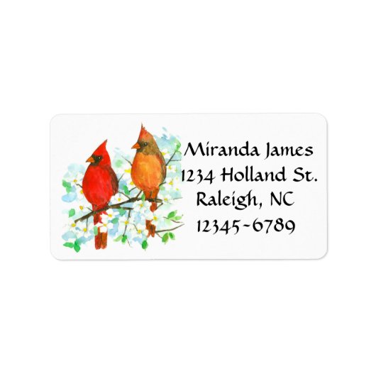 North Carolina Cardinals Retouradres Etiket (Voorkant)