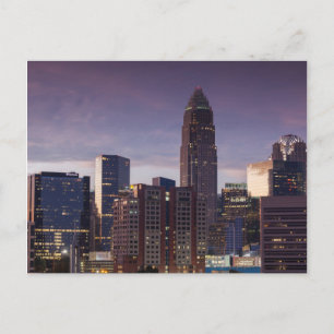 North Carolina, Charlotte, verhoogd zicht Briefkaart