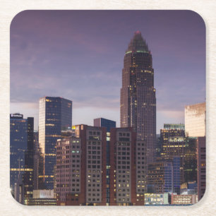 North Carolina, Charlotte, verhoogd zicht Vierkante Kartonnen Onderzetter