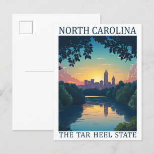 North Carolina de Tar Heel State Verenigde Staten Briefkaart
