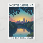 North Carolina de Tar Heel State Verenigde Staten Briefkaart (Voorkant)