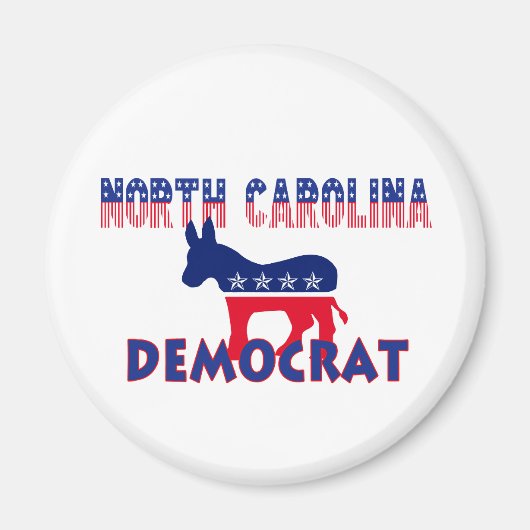 North Carolina Democraat Magneet (Voorkant)