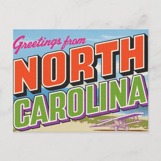 North Carolina First Flight Beach Briefkaart (Voorkant)