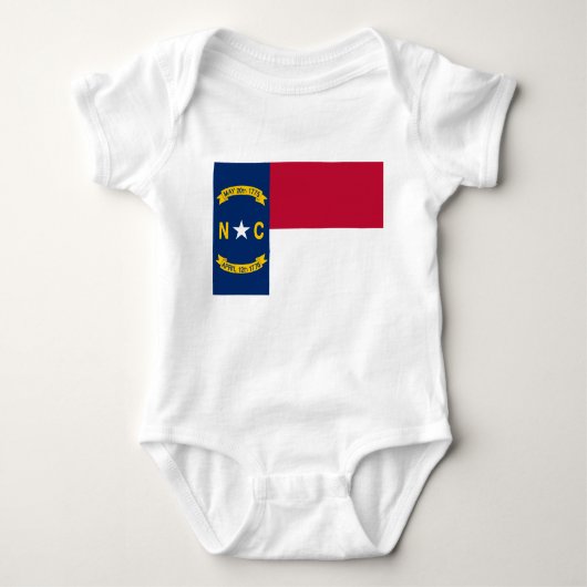 North Carolina Flag Baby Bodysuit (Voorkant)