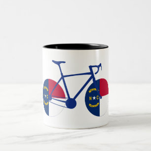 North Carolina Flag Cycling Tweekleurige Koffiemok