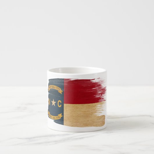 North Carolina Flag Espresso Kop (Voorkant)