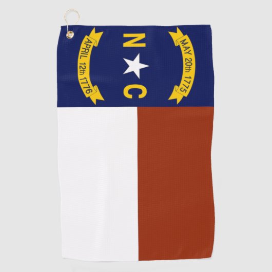 North Carolina Flag Golf Towel Golfhanddoek (Voorkant)