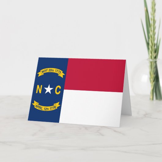 North Carolina Flag Kaart (Voorkant)