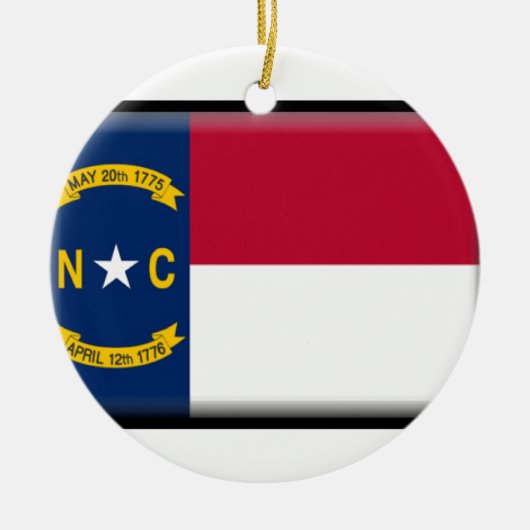 North Carolina Flag Keramisch Ornament (Voorkant)