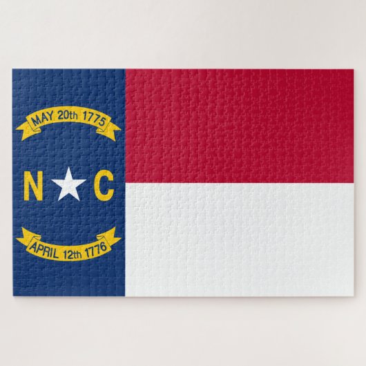 North Carolina Flag Legpuzzel (Horizontaal)