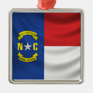 North Carolina Flag Metalen Ornament