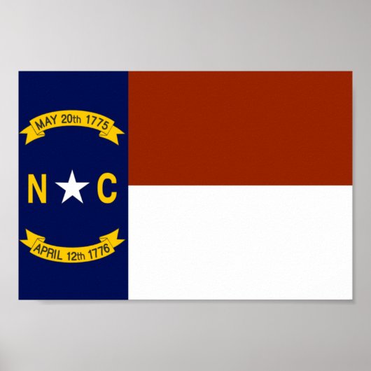 North Carolina Flag Poster (Voorkant)