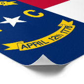 North Carolina Flag Poster (Hoek)