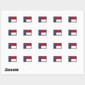 North Carolina Flag Ronde Sticker (Vel)