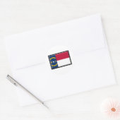North Carolina Flag Ronde Sticker (Envelop)