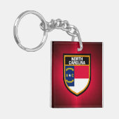 North Carolina Flag Sleutelhanger (Voorkant Links)