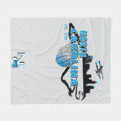 North Carolina Fleece Blanket Deken (Voorkant (Horizontaal))