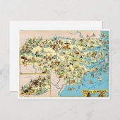 North Carolina Funny  kaart (Voorkant / Achterkant)