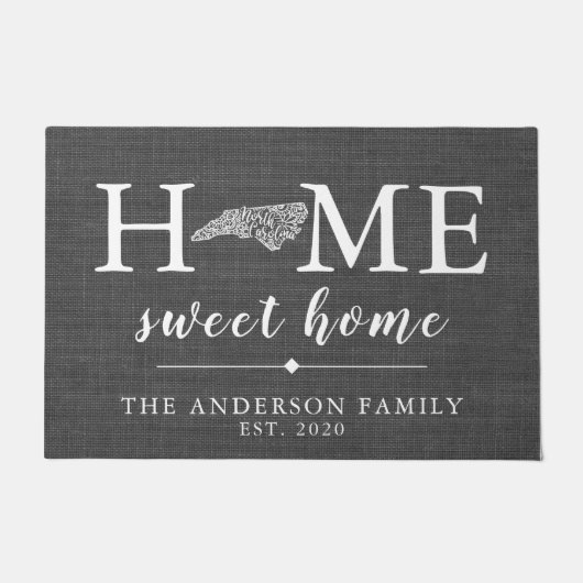 NORTH CAROLINA gepersonaliseerde staat Deurmat (Voorkant)