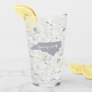 North Carolina, gesigneerd door God Glass Cup Glas