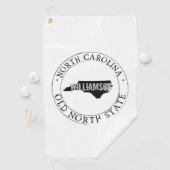 North Carolina Golf Towel State Personalized Golfhanddoek (Insitu)